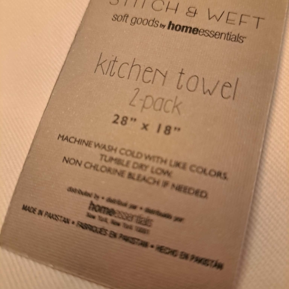 Home Essentials Cream Kitchen Towel Set - Picture 2 of 2